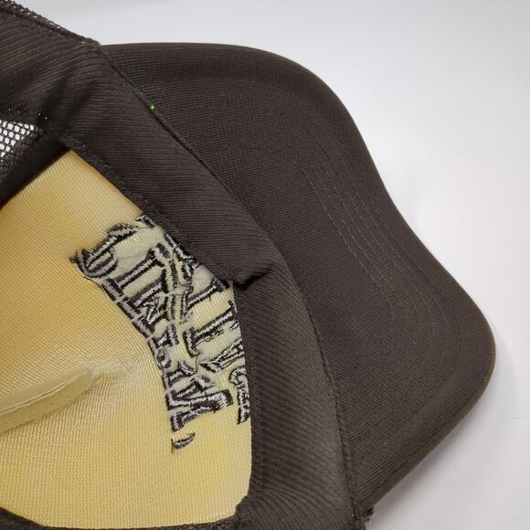 Pimpin' Ain't Easy Snapback Trucker Hat Brown One Adjustable Rope Nissin Cap - Picture 8 of 9